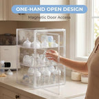 Baby Bottle Organizer, 3 Tiers Adjustable Clear Acrylic Bottles Storage Station - Image 6
