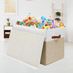 Large Toy Storage Box with Lid, Toy Chest Bin Boxes Basket with Dividers - Image 4