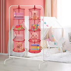 2Pcs Hanging Stuffed Animal Storage Hammock 4 Tiers - Image 5