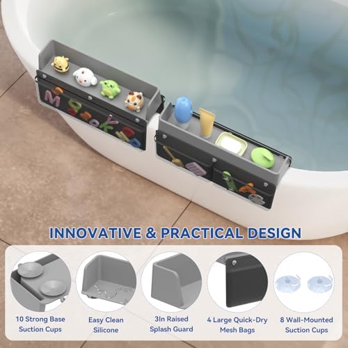 Silicone Bathtub Splash Guard 2-Pack - Image 4