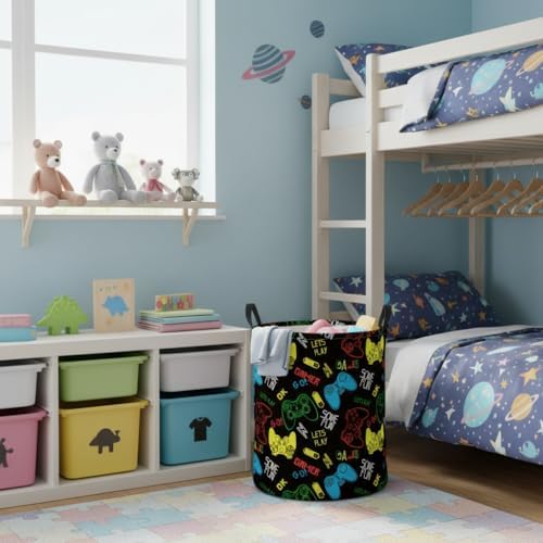 Baby Laundry Basket Baby Nursery Hamper Kids Laundry Basket Toy Storage Bin - Image 5