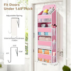 Over the Door Organizer, 4 Large Pocket Hanging Storage - Image 2