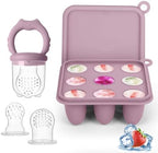 Baby Fruit Food Feeder Breastmilk Popsicle Molds, Silicone Food Freezer Tray by Lovbaby