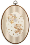 SONMYSULIL Bear Nursery Wall Art Decor, Boys Girls Room Oval Wall Hanging Decor by Unknown