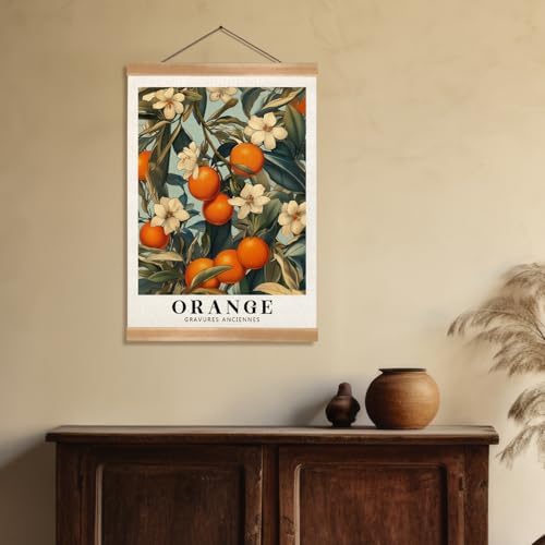 ZTGDA Farmhouse Orange Wall Art, Vintage Botanical Fruit Poster, French Style - Image 4