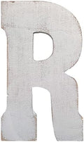 Large Wood Letter Distressed White Wash Alphabet Wall Décor Monogram Letter by ABELOTS