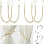 BEL AVENIR Curtain Tiebacks Ropes Tie-Backs, Handmade Holdbacks by BELAVENIR
