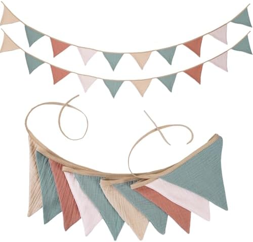 17 ft Pennant Banner Flags, Toddler Boy and Girl Room Decor Pennant, Nursery by CEUQIESO
