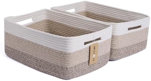 MiniArk Large Storage Baskets for Shelves, Baby Nursery, Toy Baskets Box by MiniArkStorageBasketsHome
