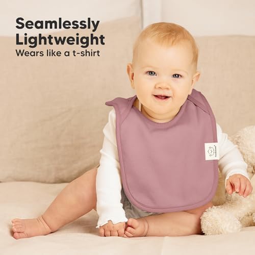 KeaBabies 8-Pack Bibs for Baby Girls, Boys Pullover Baby Bibs 6-36M - Image 5