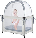 L RUNNZER Pack N Play Tent, Baby Pop Up Crib Tent to Keep Baby in, Crib Net by L+RUNNZER