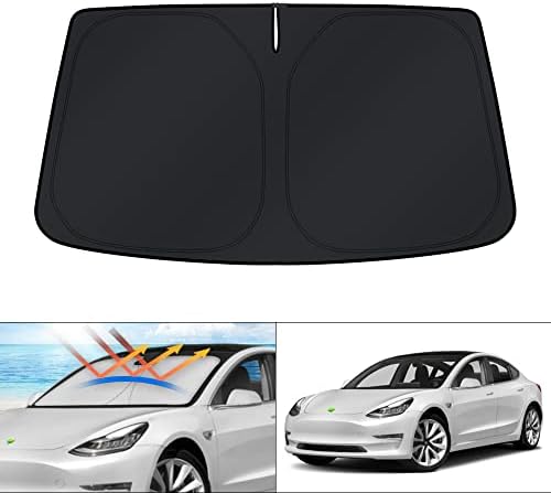 KUST Windshield Sun Shade for 2017-2023 Tesla Model 3 Accessories Sunshade by KUST