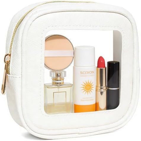 Clear Makeup Bag Small for Women, Waterproof Mini Travel Clear Makeup Pouch for by FFpaw