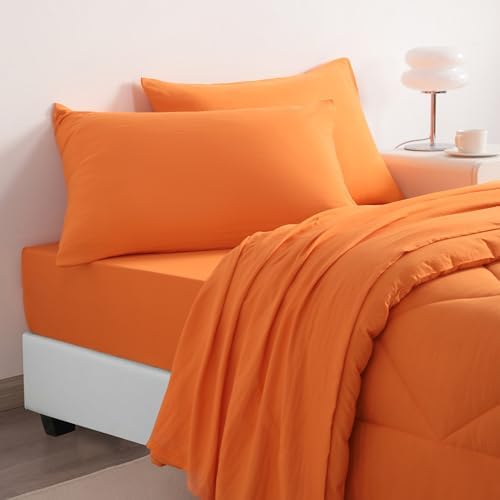 NTBAY Twin Microfiber Bed in a Bag, Comforter Set 5 Piece - Image 4
