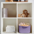 Cute Purple Gift Basket, Woven Baskets - Image 7