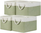 Temary Fabric Storage Baskets 4Pack Storage Bins Decorative Basket by TEMARY