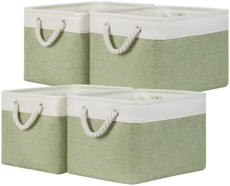 Temary Fabric Storage Baskets 4Pack Storage Bins Decorative Basket by TEMARY