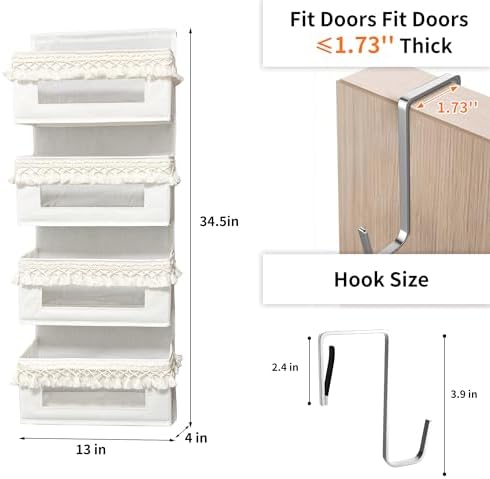 Aokeyee 4 Tier Over Door Organizer Nursery - Image 5