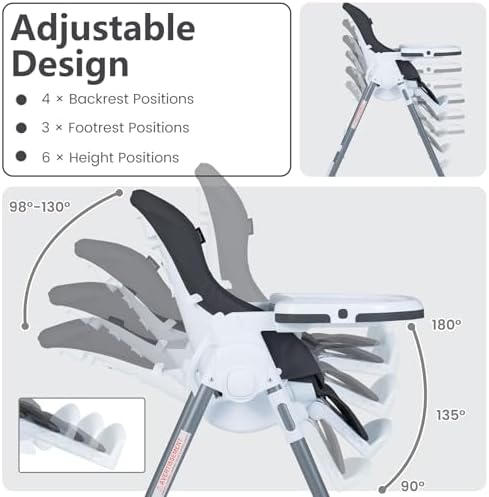 INFANS High Chair for Babies and Toddlers, Foldable Highchair - Image 2