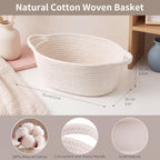 Woven Basket 13" x 8" x 5.5" Rope Gift Baskets Empty - Image 3