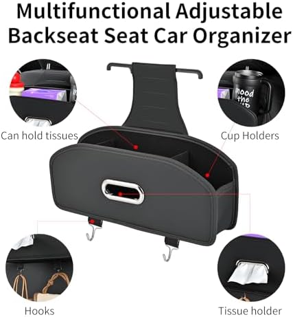 Backseat Seat Car Organizer, Universal Car Seat Organizer, Car Tissue Organizer - Image 3