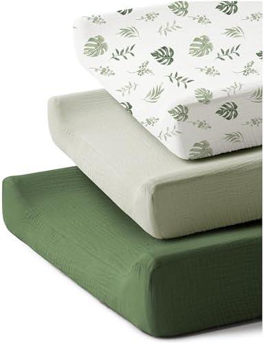 3 Pack Muslin Changing Pad Covers by Coreeky