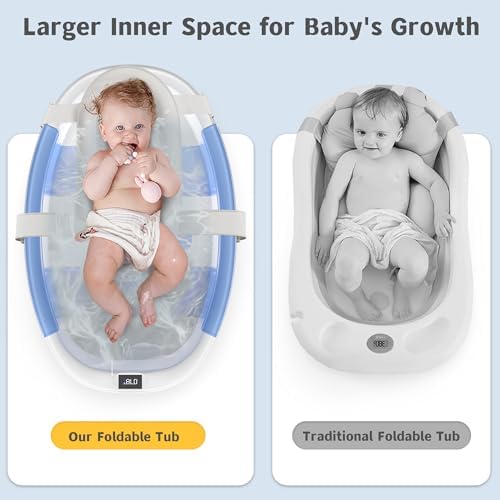 Collapsible Baby Bathtub for Newborn to Toddler 0-36 Months, Spacious Foldable - Image 5