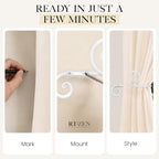 RTZEN Metal Curtain Tiebacks, Drapery Holders - Image 7