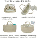 XUANGUO Large Cotton Rope Baby Diaper Caddy Organizer Basket Oatmeal - Image 7