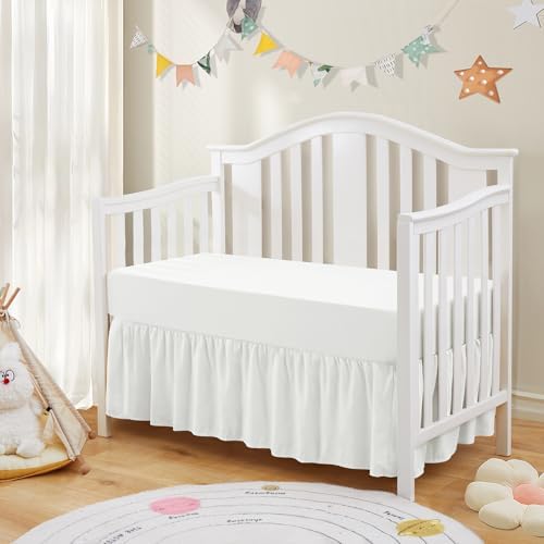 SiinvdaBZX 2-Piece Set Ruffled Crib Skirt & Crib Sheet - Image 2
