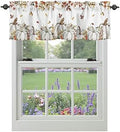Vandarllin Fall Floral Leaves Kitchen Curtains Valances by VandarllinHomeKitchenDecor