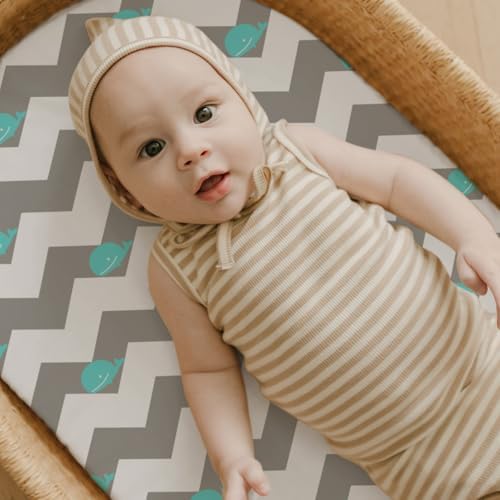 Stretch Fitted Bassinet Sheet Set BROLEX 2 Pack Cradle Sheets - Image 5