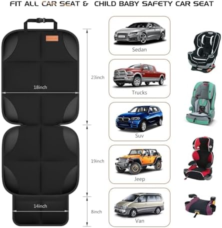 SMART ELF Car Seat Protector, Thickest Padding and Non-Slip Backing 2Pack - Image 3