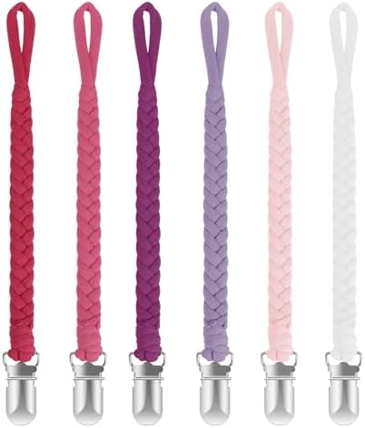 POKIPAW Pacifier Clip for Boys and Girls, 6 Pack Baby Pacifier Holder Leash by Pokipaw