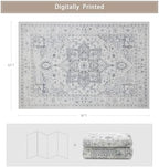 Washable Rugs 6x9 Area Rugs for Living Room, Dining Room - Image 2