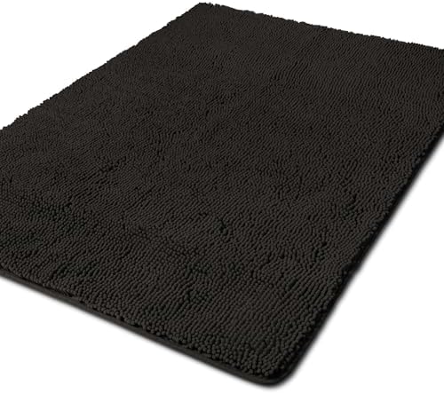 Yeaban Chocolate Brown Bathroom Rug 40"x60", Non-Slip Rubber Backing by Yeaban