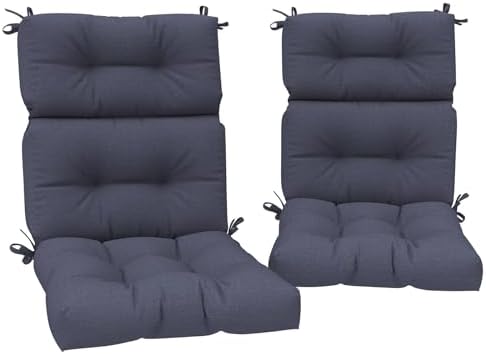 DYTXIII Outdoor High Back Chair Cushions Set of 2, Water Repellent Tufted by DYTXIII
