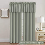 H.VERSAILTEX Blackout Valances for Windows, Sage Green Kitchen Window Valance - Image 3