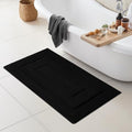 GRANNY SAYS Black Bathroom Rug 24" x 43", Non-Slip Microfiber Bath Mat by GRANNYSAYS