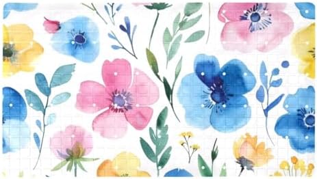 Shower Mat Non Slip, Florals Watercolor Anti Slip Bath Mat by Anna+Cowper