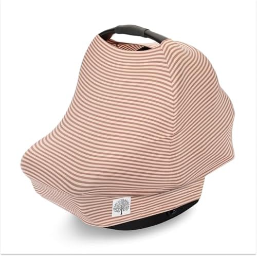 Parker Baby Co Multi-Use Cover Carseat Cover Nursing Cover: Rosewood Stripe by ParkerBabyCo