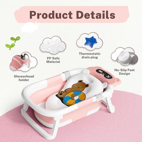 AVIDOR Baby Bathtub, Collapsible Bathtub - Image 2