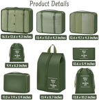 Packing Cubes for Travel 8 Set Luggage Organizer Bags - Image 2