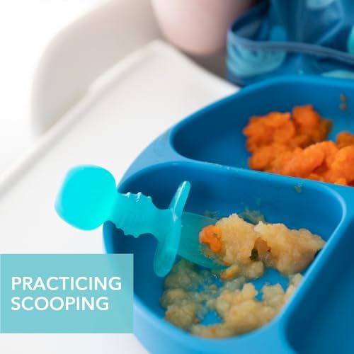 Bumkins Baby Utensils Set, Chewtensils Silicone Spoons - Image 4