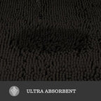 Yeaban Chocolate Brown Bathroom Rug 40"x60", Non-Slip Rubber Backing - Image 4