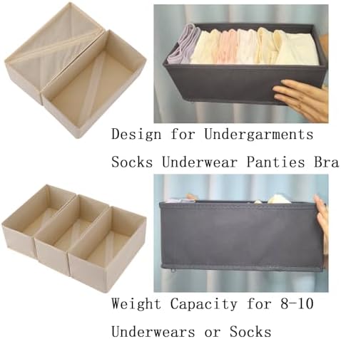 Bructhun Drawer Organizer Set of 4- Fabric Storage Bins - Image 6