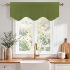 NICETOWN Olive Small Window Curtain Valance Farmhouse - Image 5