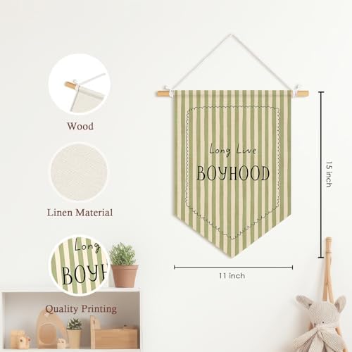 Long Live Boyhood Wall Pennants Banners, Boys Room Decor - Image 7