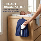 Navy Blue Hanging Baby Diaper Caddy Organizer - Image 3