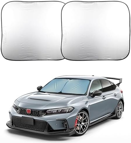 EcoNour 2-Piece Foldable Car Front Window Sun Shade, UV & Heat Protection by EcoNour